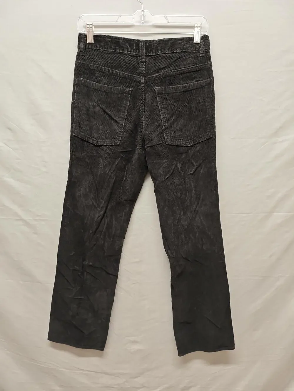 Old Navy Corduroy Pants Womens 16 Black Straight Leg Five Pocket Casual
